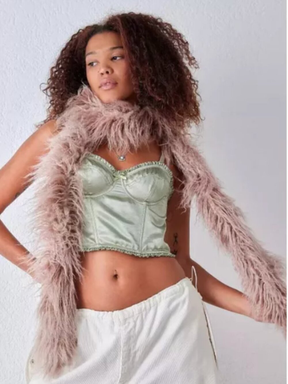 Urban Outfitters Faux Fur Extra Fluffy Scarf.